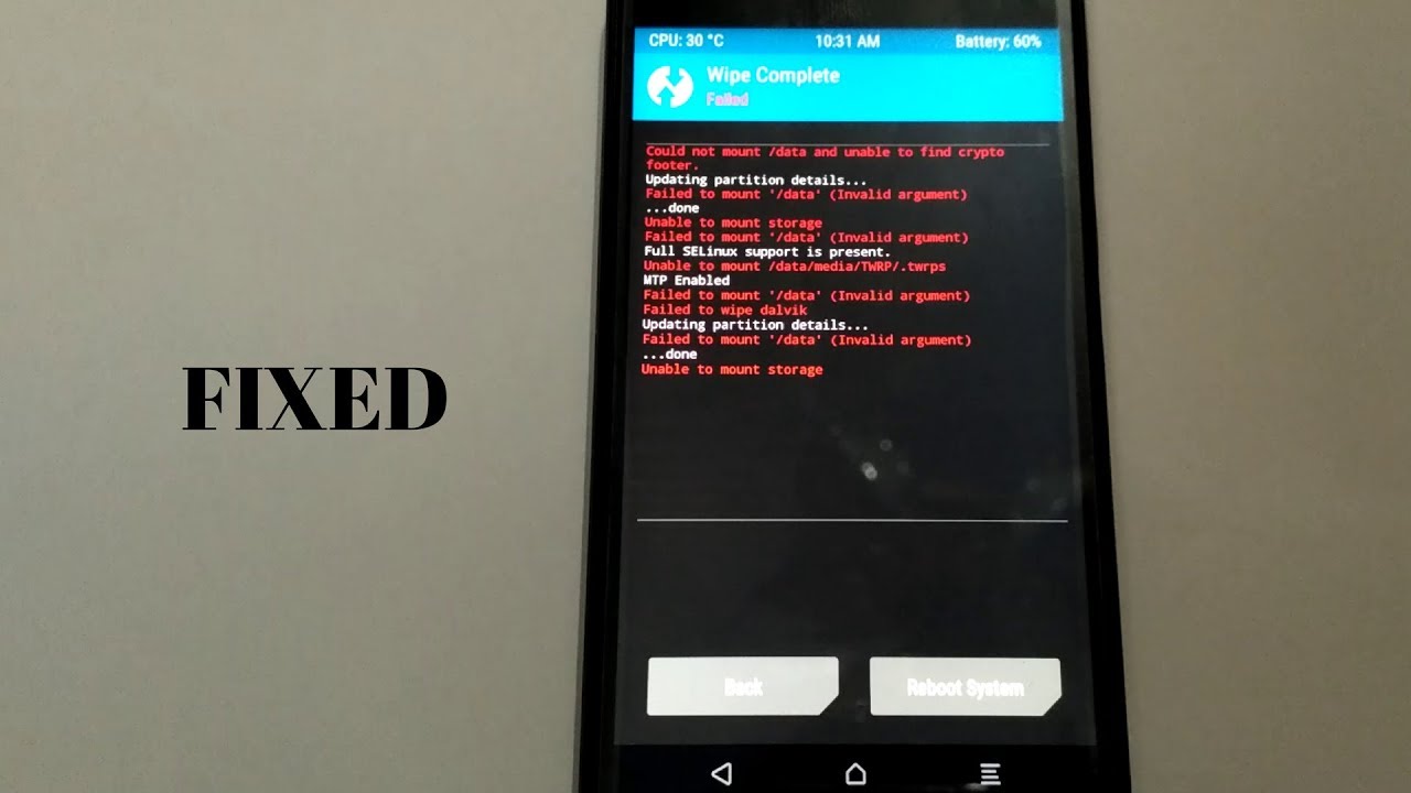 Langkah mudah atasi masalah Failed To Mount System (Invalid Argument) pada Realme XT via TWRP